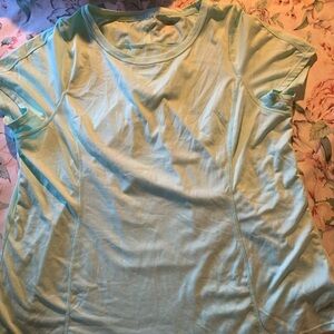 Avia Light Blue Women's Short Sleeve Top Size X-Large